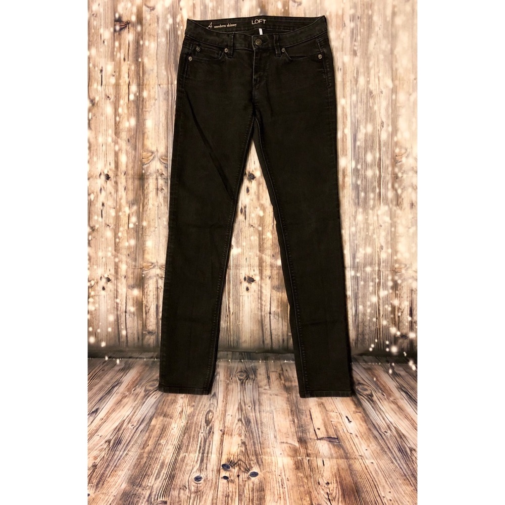 Loft faded black modern skinny jeans